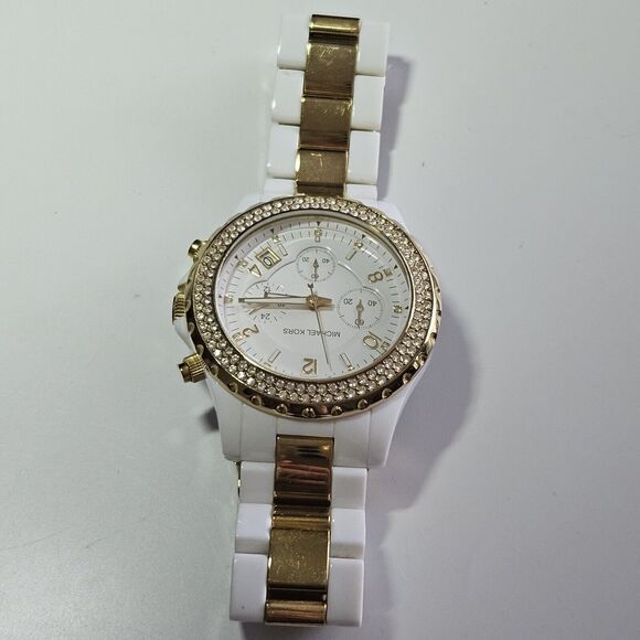 Michael Kors Womens Watch - crystal face with Gold Tone band. Model MK-5417 - Picture 13 of 15